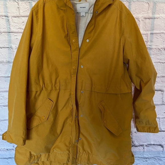 Old Navy size large yellow/gold women’s utility jacket cinched waste - Picture 6 of 6